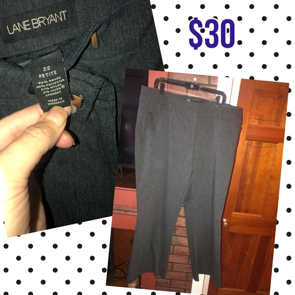 Lane Bryant Capri Grey Dress Pants Sz.22 petite